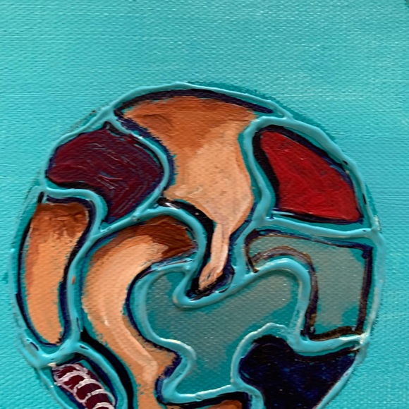 Set of 4 one of a kind original abstract paintings - Picture 6 of 12